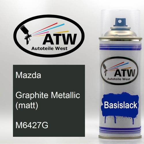 Mazda, Graphite Metallic (matt), M6427G: 400ml Sprühdose, von ATW Autoteile West.